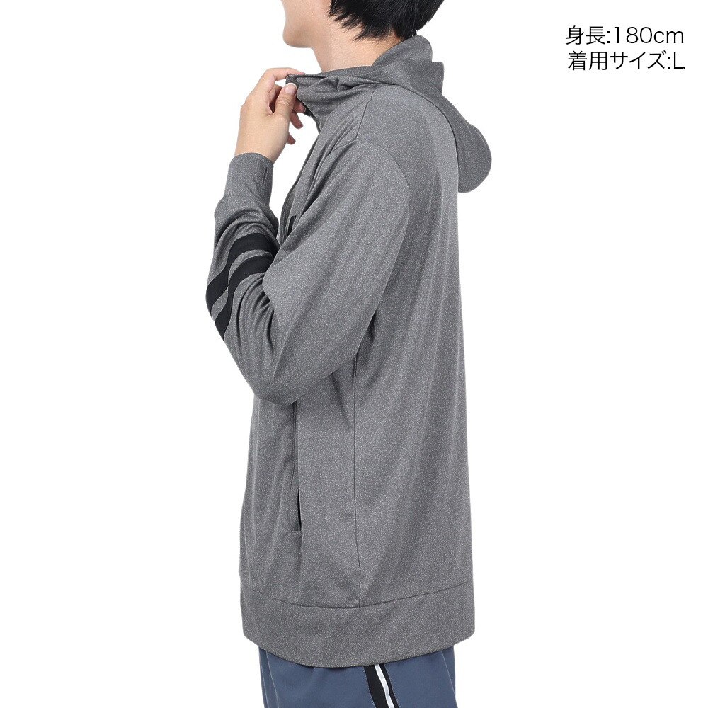 ハーレー（HURLEY）（メンズ）UPF50+ 軽量 速乾 ラッシュガード パーカー 長袖 RASH ONE AND ONLY MRG2310036-CGHT