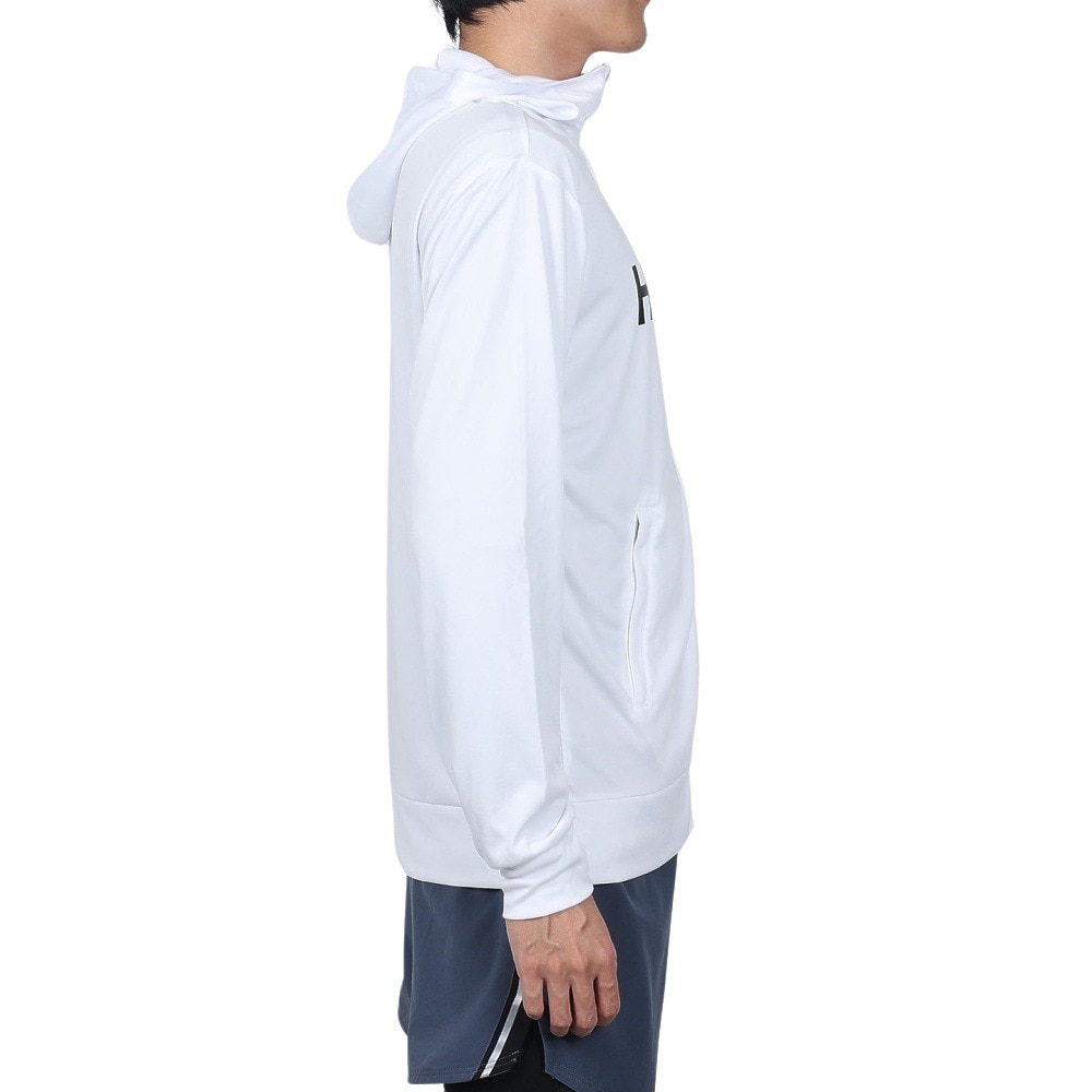 ハーレー（HURLEY）（メンズ）UPF50+ 軽量 速乾 ラッシュガード パーカー 長袖 RASH ONE AND ONLY MRG2310036-WHT