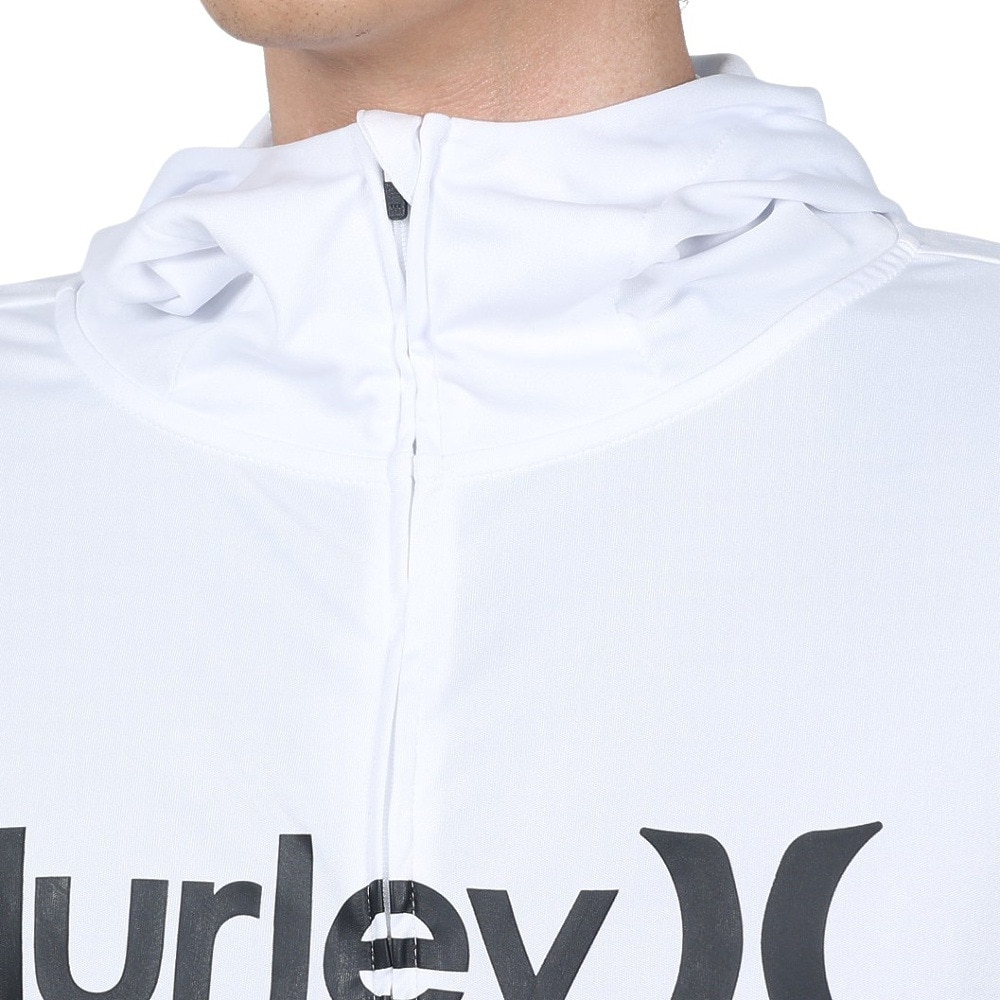 ハーレー（HURLEY）（メンズ）UPF50+ 軽量 速乾 ラッシュガード パーカー 長袖 RASH ONE AND ONLY MRG2310036-WHT