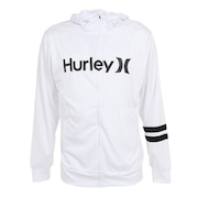 ハーレー（HURLEY）（メンズ）ラッシュガード パーカー 長袖 UVカット UPF50+ 紫外線対策 RASH ONE AND ONLY MRG2310036-WHT