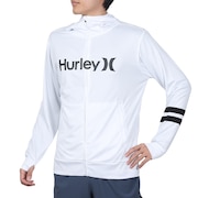 ハーレー（HURLEY）（メンズ）ラッシュガード パーカー 長袖 UVカット UPF50+ 紫外線対策 RASH ONE AND ONLY MRG2310036-WHT