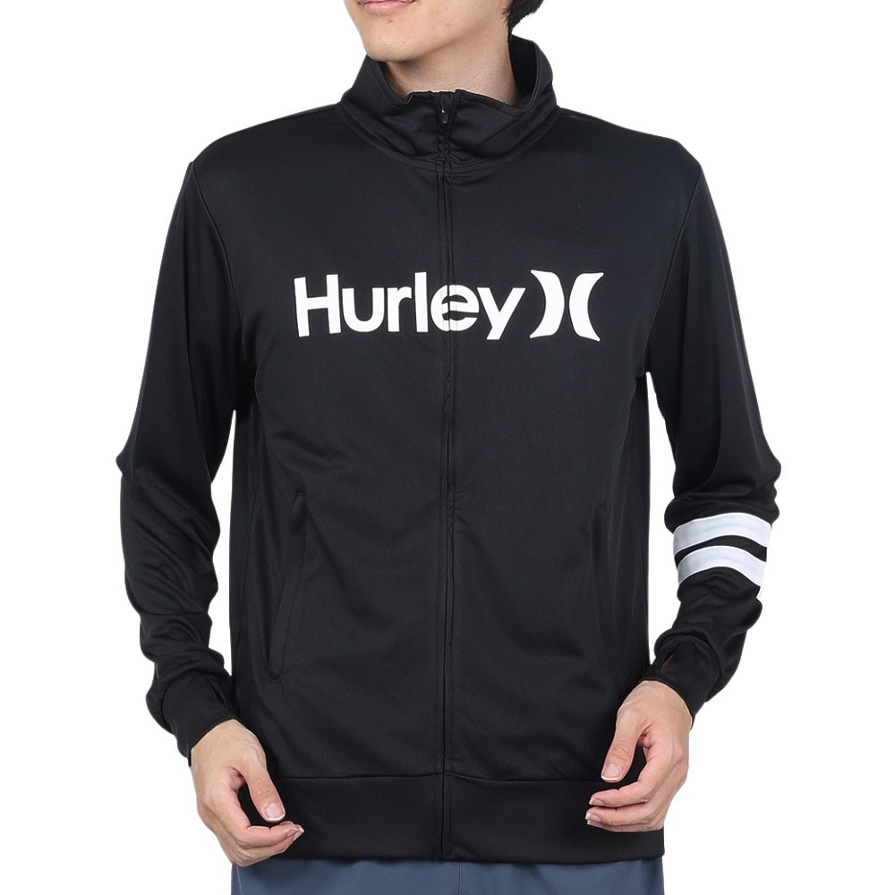 ハーレー（HURLEY）（メンズ）ラッシュガード フルジップジャケット ジャージ 長袖 UVカット UPF50+ 紫外線対策 MRG2310037-BLK