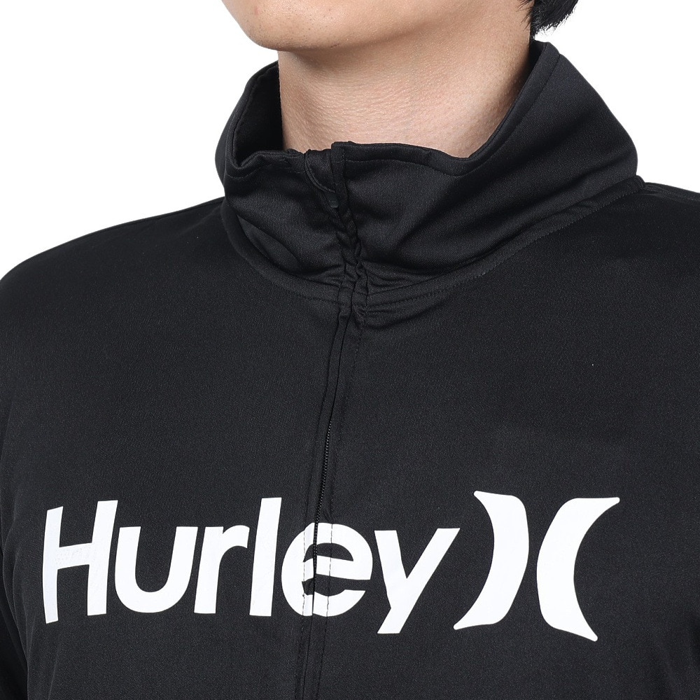ハーレー（HURLEY）（メンズ）ラッシュガード フルジップジャケット ジャージ 長袖 UVカット UPF50+ 紫外線対策 MRG2310037-BLK