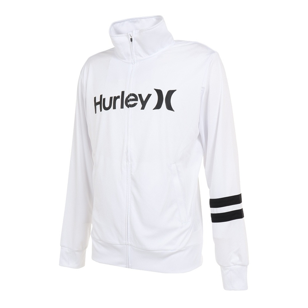 ハーレー（HURLEY）（メンズ）ラッシュガード フルジップ ジャージ 長袖 UVカット UPF50+ 紫外線対策 RASH ONE AND ONLY MRG2310037-WHT