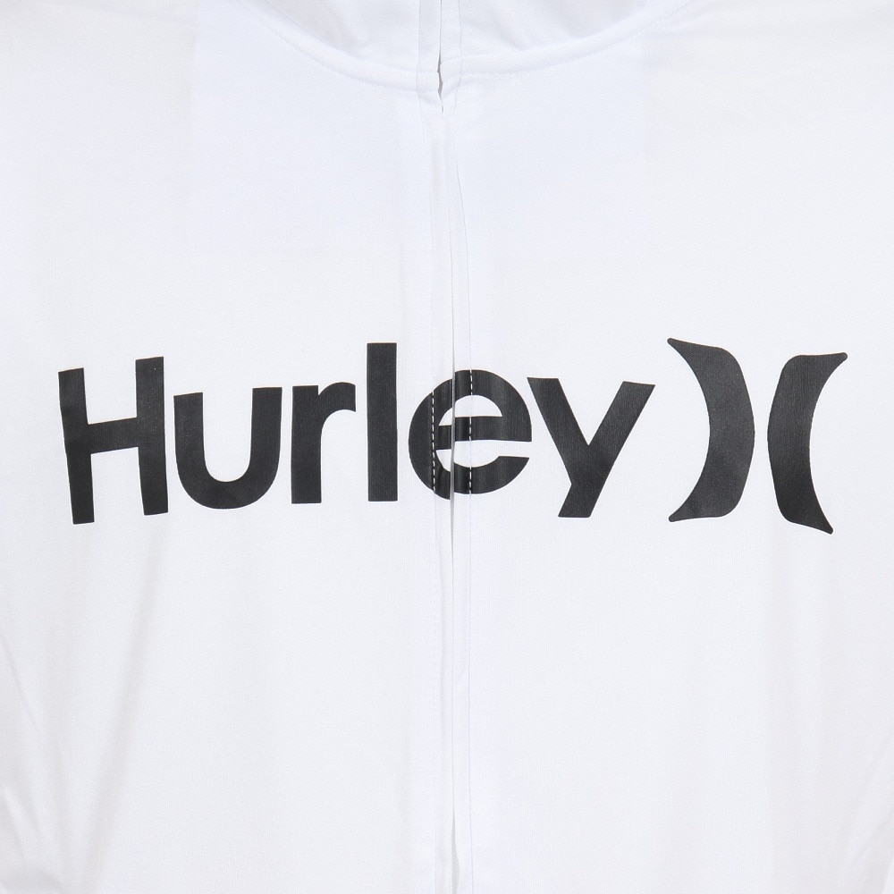 ハーレー（HURLEY）（メンズ）ラッシュガード フルジップ ジャージ 長袖 UVカット UPF50+ 紫外線対策 RASH ONE AND ONLY MRG2310037-WHT