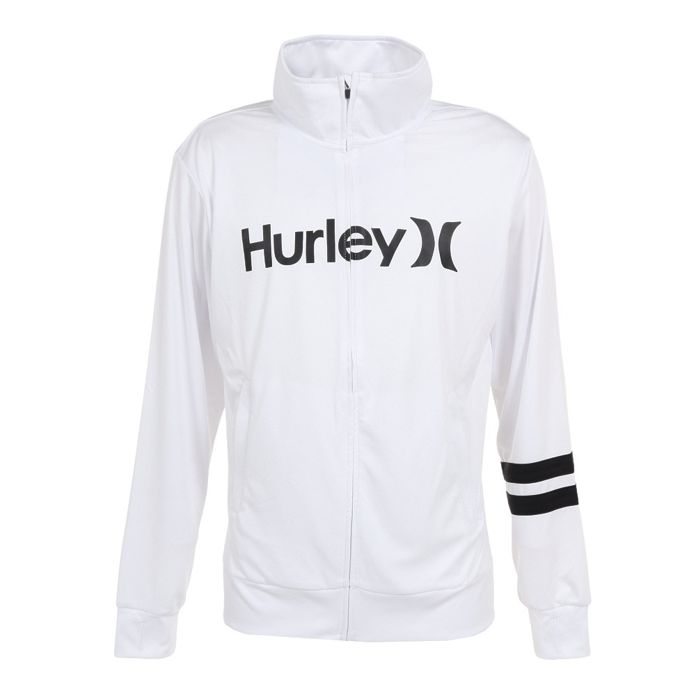 ハーレー（HURLEY）（メンズ）ラッシュガード フルジップ ジャージ 長袖 UVカット UPF50+ 紫外線対策 RASH ONE AND ONLY MRG2310037-WHT