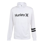 ハーレー（HURLEY）（メンズ）ラッシュガード フルジップ ジャージ 長袖 UVカット UPF50+ 紫外線対策 RASH ONE AND ONLY MRG2310037-WHT
