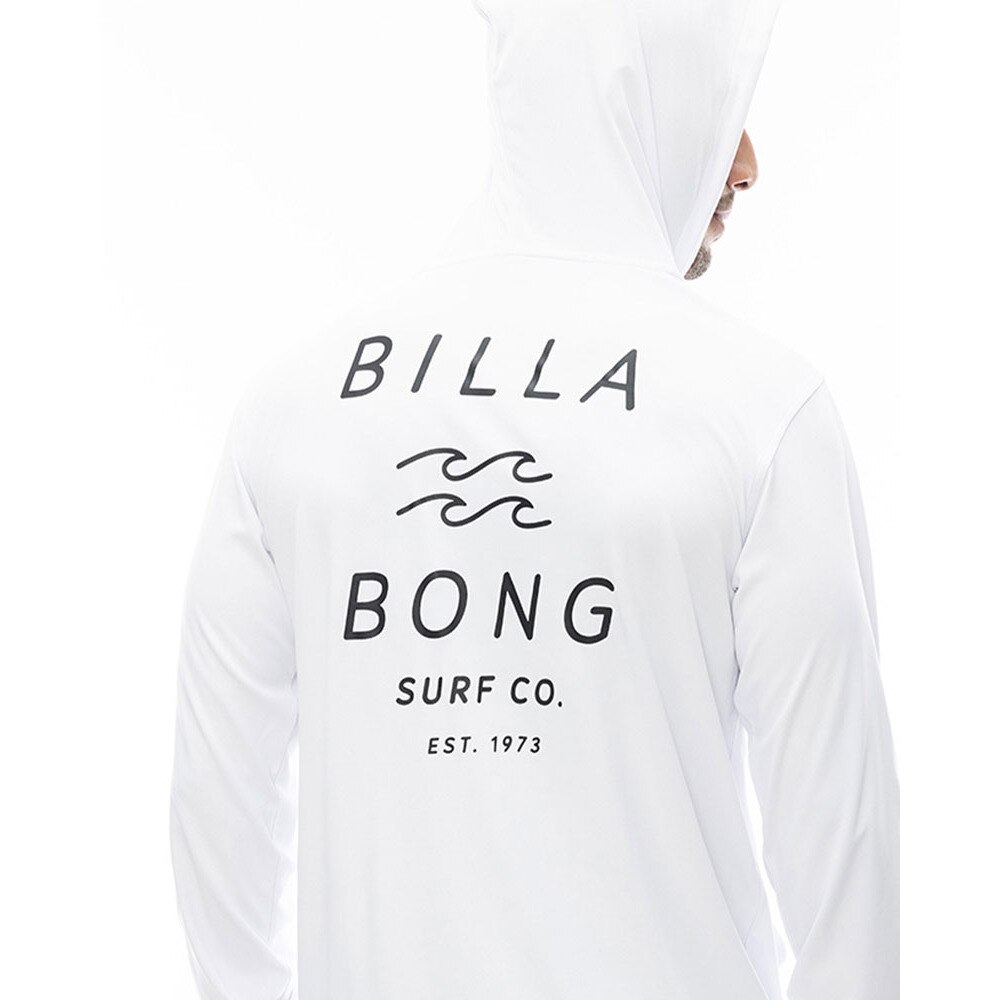 ビラボン（BILLABONG）（メンズ）ラッシュガード 長袖 ラッシュ ジップ フード BE011855 WHT