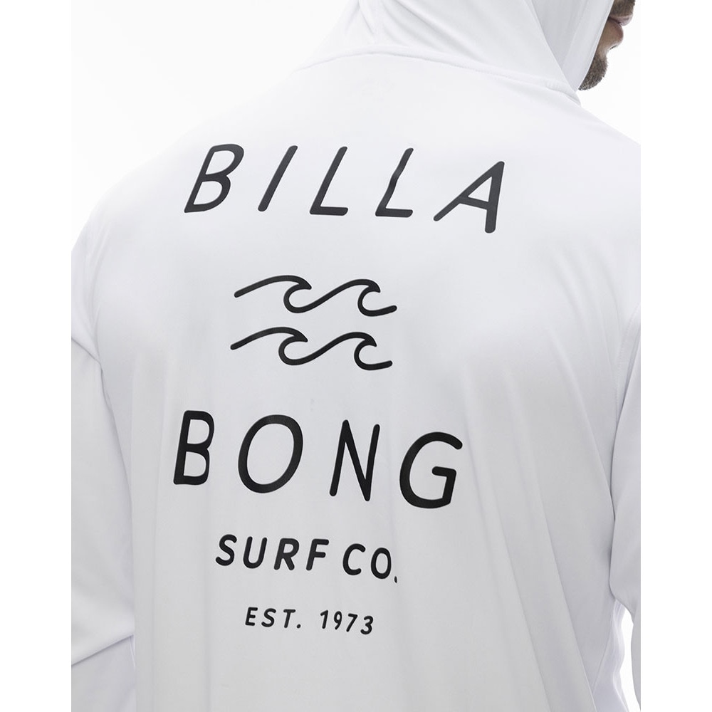 ビラボン（BILLABONG）（メンズ）ラッシュガード 長袖 パーカー ラッシュジップフーディー BE011855 WHT ホワイト