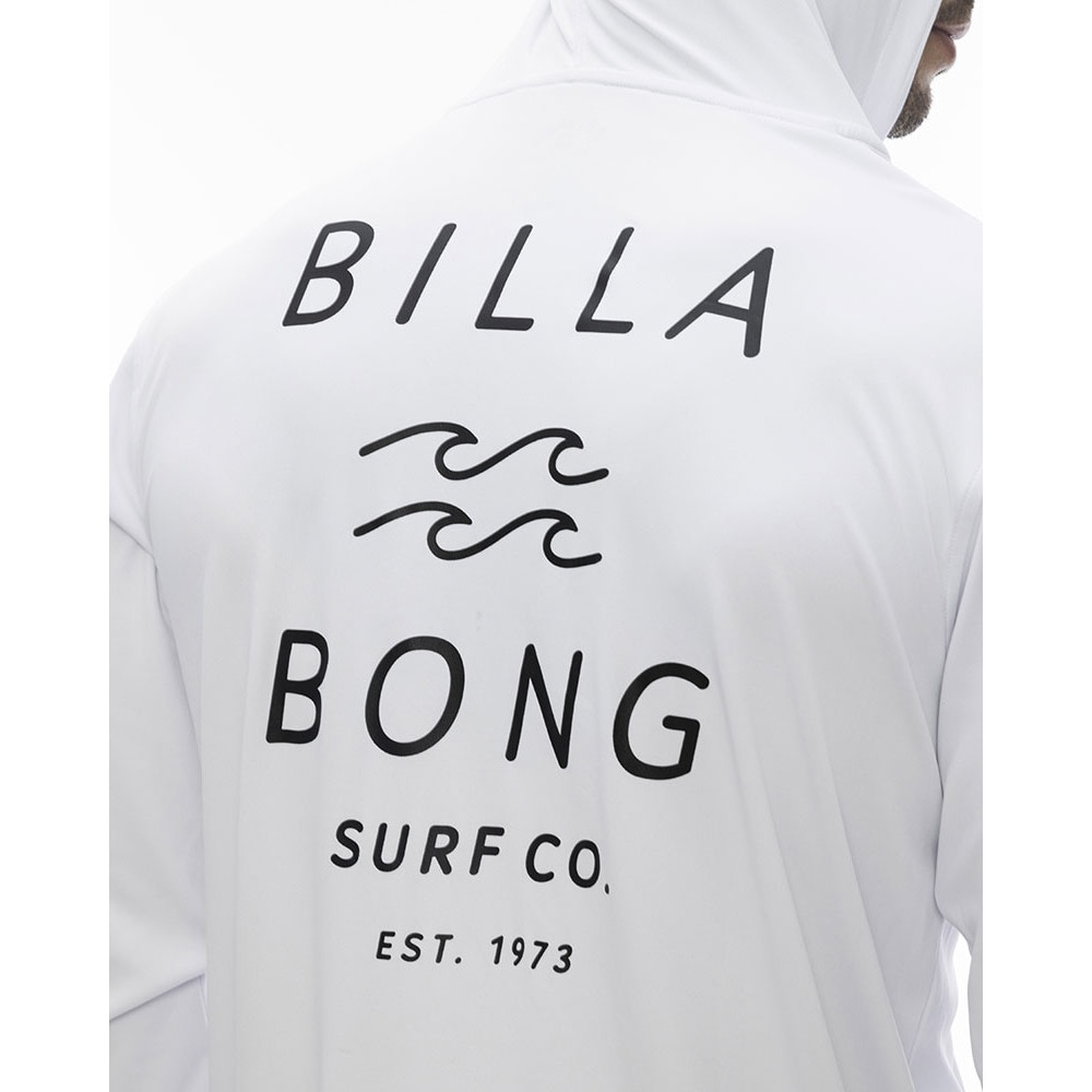 ビラボン（BILLABONG）（メンズ）ラッシュガード 長袖 ラッシュ ジップ フード BE011855 WHT