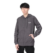 (メンズ)ラッシュガード 長袖 ジップフーディー SURF FLEX ZIP BE011860 BKH ブラック