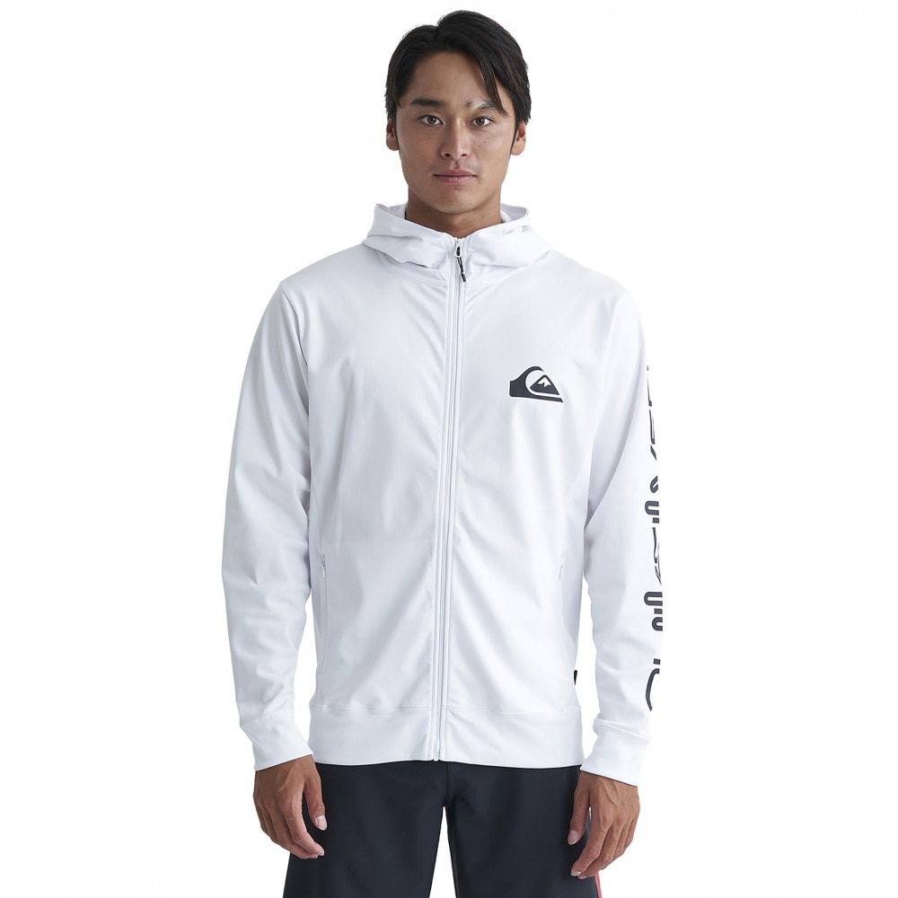 クイックシルバー（Quiksilver）（メンズ）ラッシュガード 長袖 パーカー UVカット 速乾 OMNI MW ZIP HOODIE 24SP QLY241032 WHT