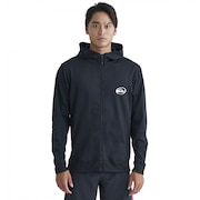 (メンズ)ラッシュガード 長袖 パーカー UVカット 速乾 SATURN ZIP HOODIE 24SP QLY241033 BLK
