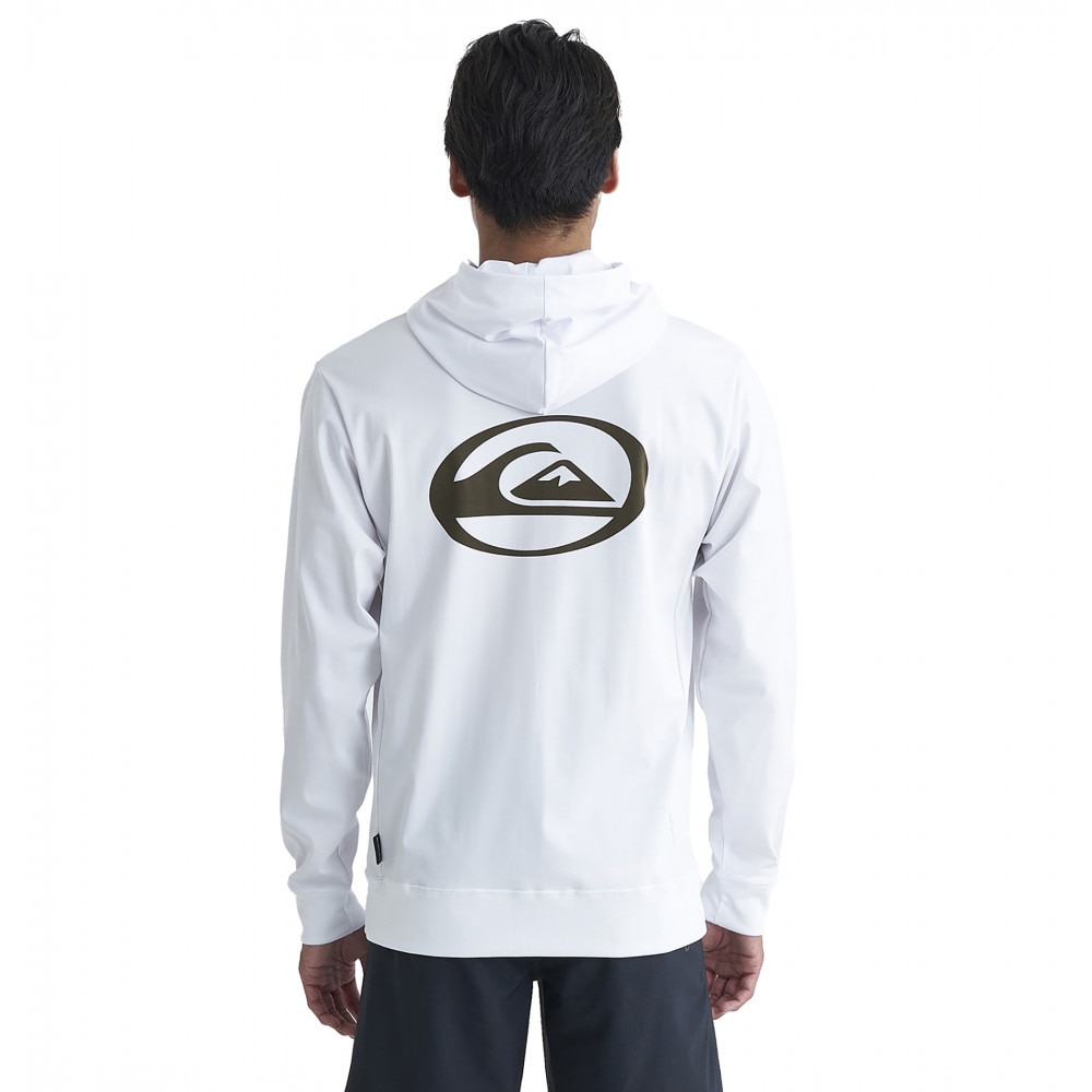 クイックシルバー（Quiksilver）（メンズ）ラッシュガード 長袖 パーカー UVカット 速乾 SATURN ZIP HOODIE 24SP QLY241033 WHT