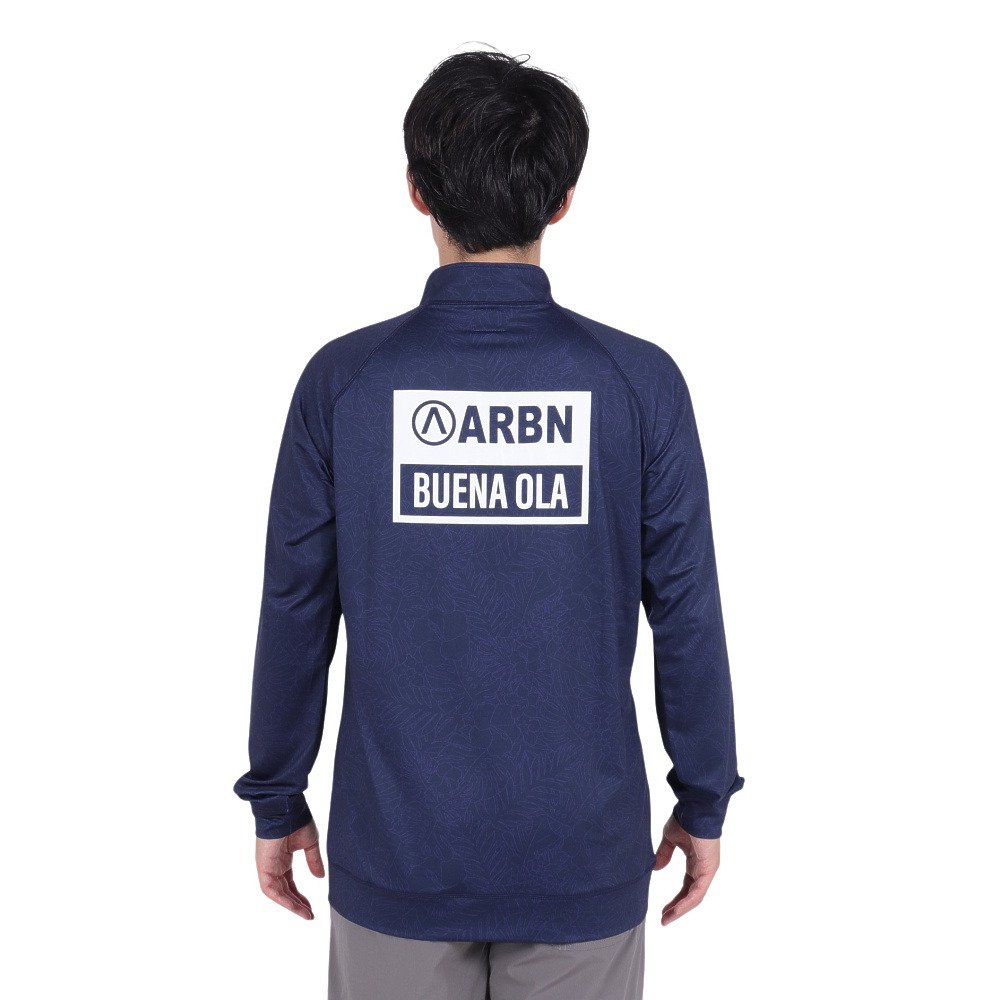 エアボーン（ARBN）（メンズ）ラッシュガード 長袖 ジップ ラッシュ ジャケット AB24SSM-APP0902NVY