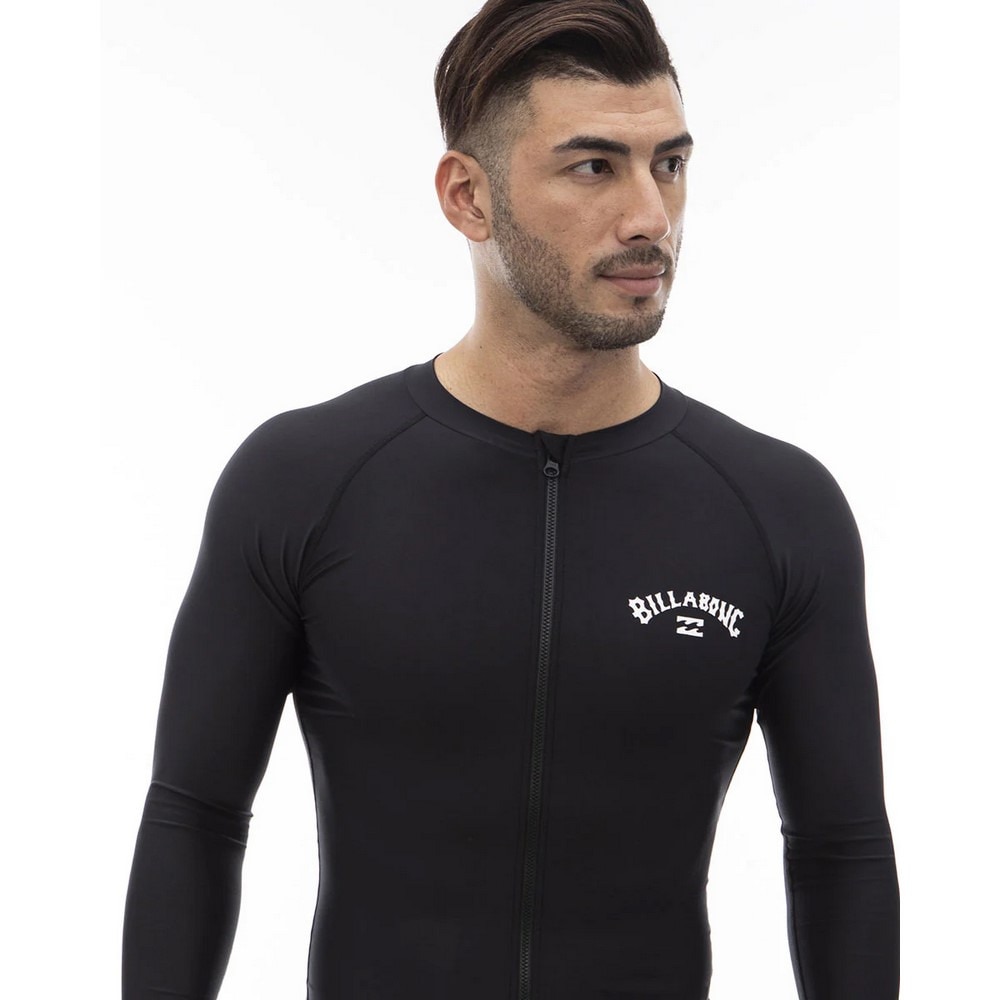 ビラボン（BILLABONG）（メンズ）ラッシュガード 長袖 UVカット 紫外線カット FRONT ZIP BE01A851 BLK