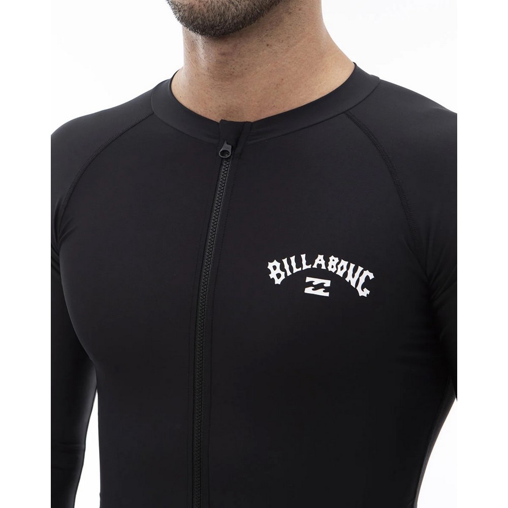 ビラボン（BILLABONG）（メンズ）ラッシュガード 長袖 UVカット 紫外線カット FRONT ZIP BE01A851 BLK