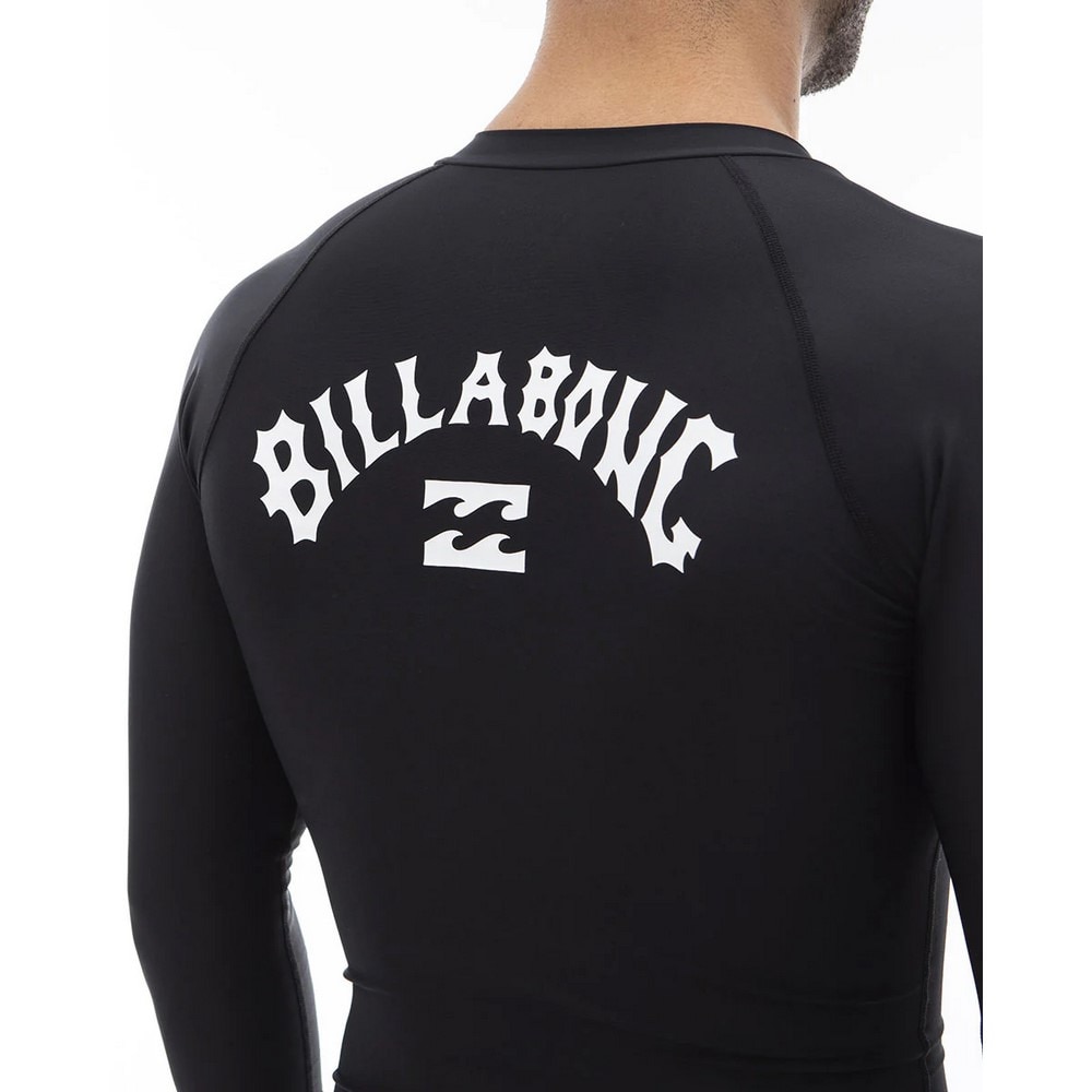 ビラボン（BILLABONG）（メンズ）ラッシュガード 長袖 UVカット 紫外線カット FRONT ZIP BE01A851 BLK
