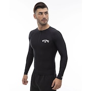 (メンズ)ラッシュガード 長袖 UVカット 紫外線カット FRONT ZIP BE01A851 BLK