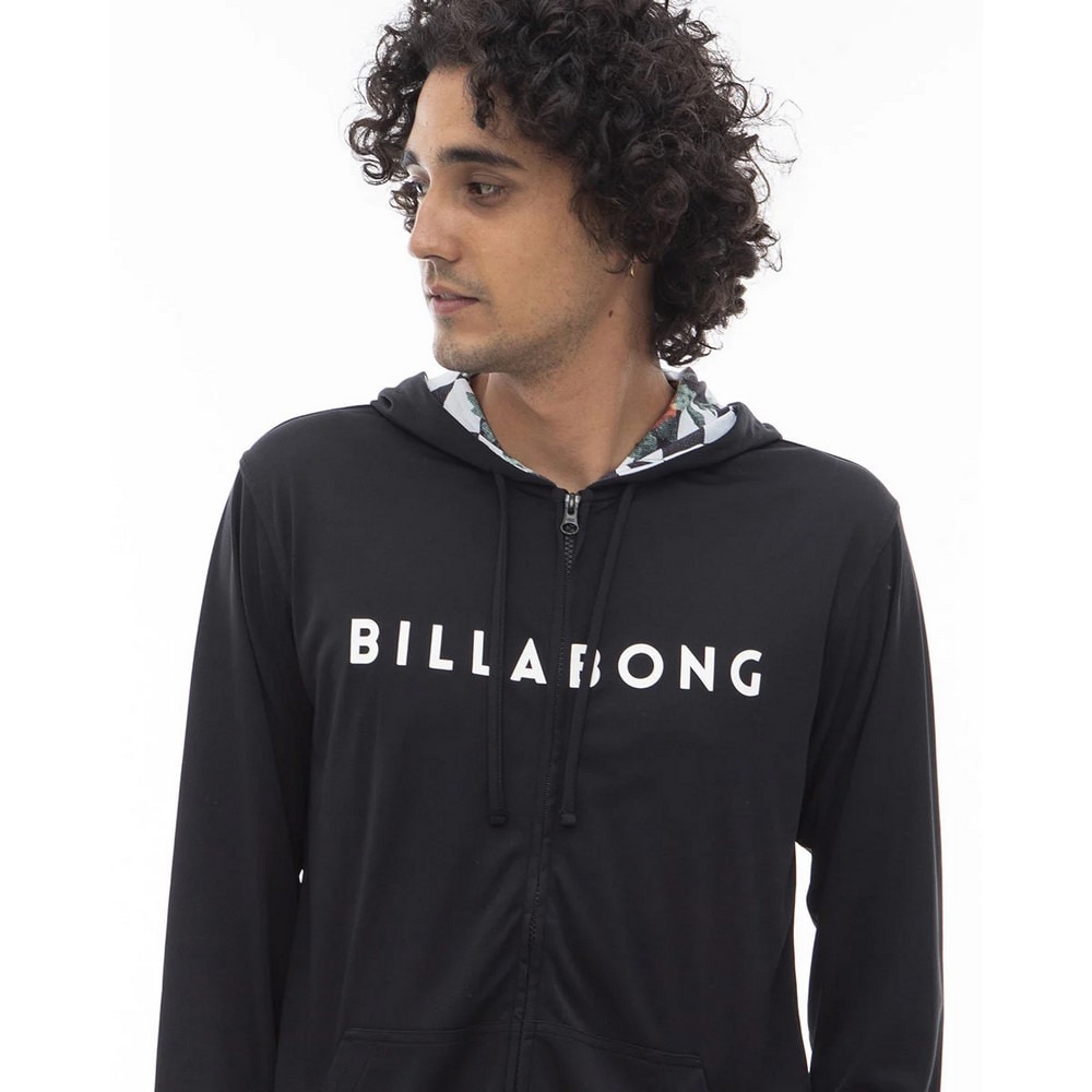ビラボン（BILLABONG）（メンズ）ラッシュガード 長袖 ジップ パーカー UVカット UPF50+ RASH ZIP HOOD BE01A852 BLK