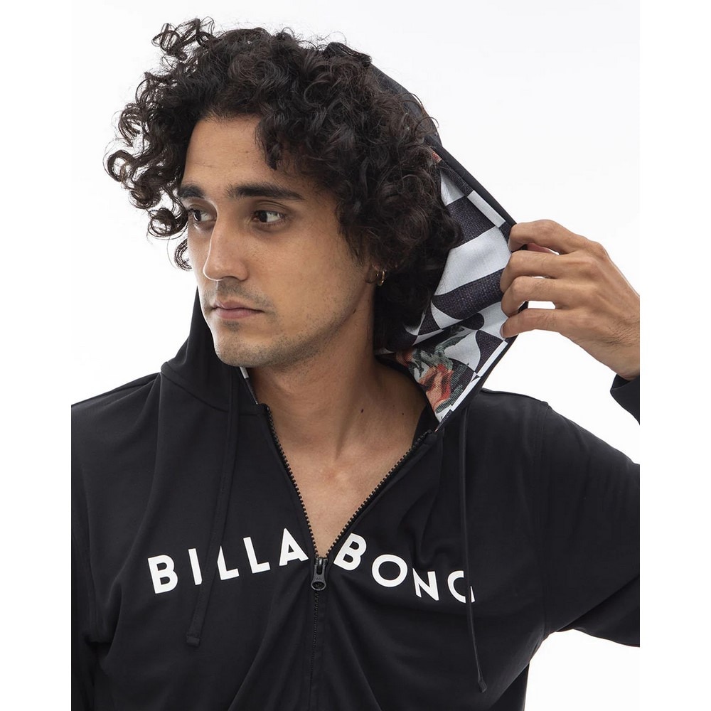 ビラボン（BILLABONG）（メンズ）ラッシュガード 長袖 ジップ パーカー UVカット UPF50+ RASH ZIP HOOD BE01A852 BLK