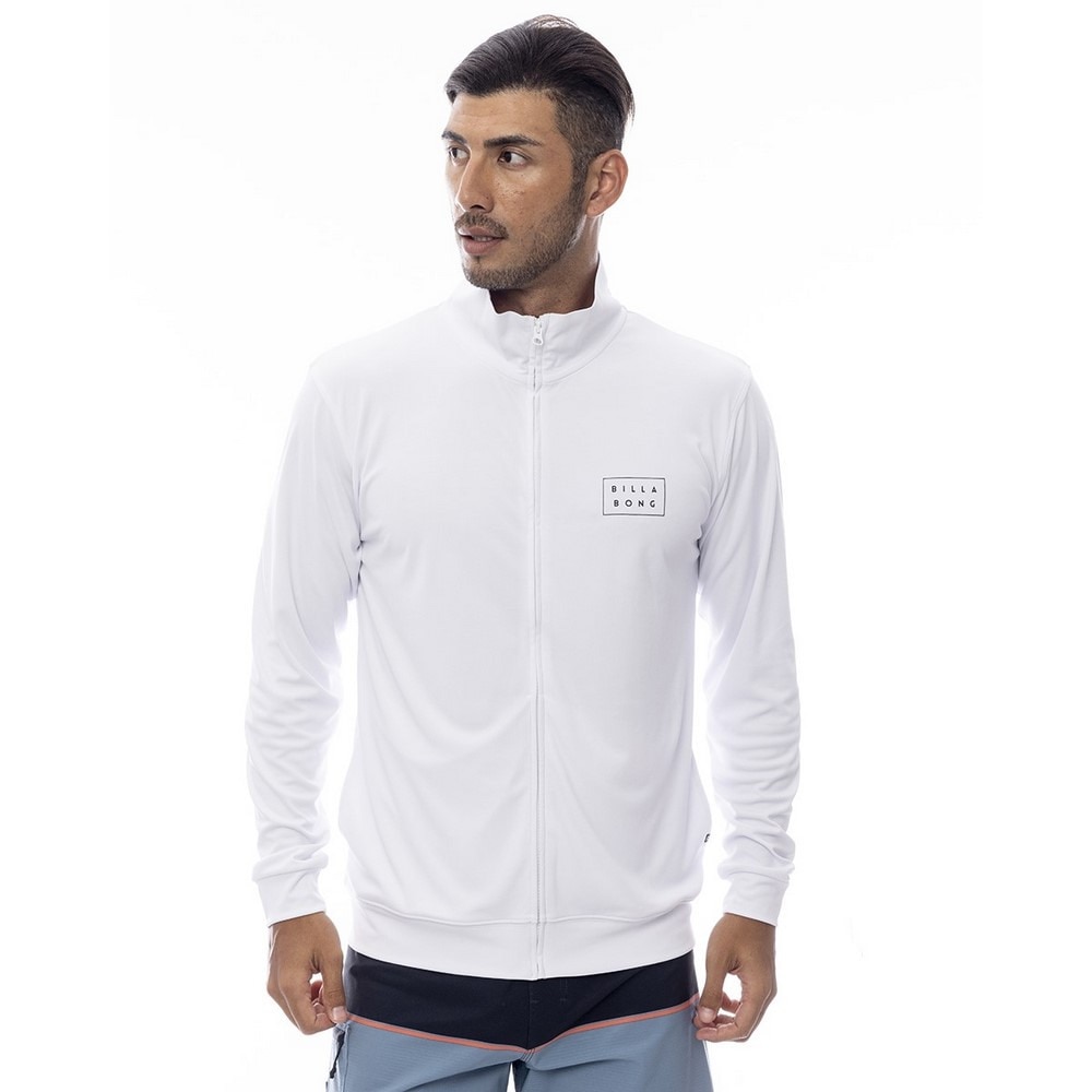ビラボン（BILLABONG）（メンズ）ラッシュガード 長袖 RASH ZIP THRU BF011854 WHT