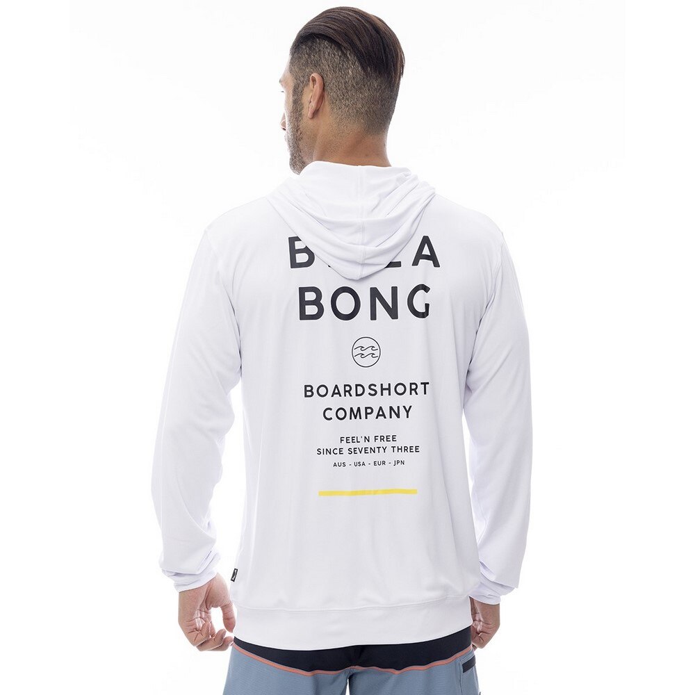 ビラボン（BILLABONG）（メンズ）ラッシュガード 長袖 RASH ZIP フーディ BF011855 WHT