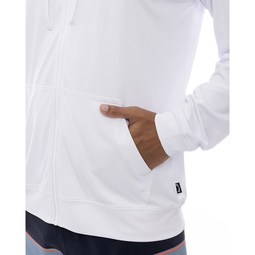 ビラボン（BILLABONG）（メンズ）ラッシュガード 長袖 RASH ZIP フーディ BF011855 WHT