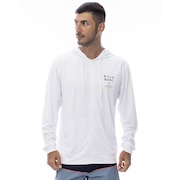 (メンズ)ラッシュガード 長袖 RASH ZIP フーディ BF011855 WHT