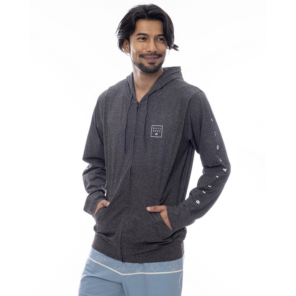 ビラボン（BILLABONG）（メンズ）ラッシュガード 長袖 SURF FLEX ジップアップパーカー BF011860 BKH