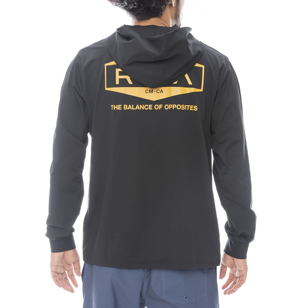 ルーカ（RVCA）（メンズ）ラッシュガード 長袖 HEX BOX サーフ ジップアップフーディー BF041875 BLK