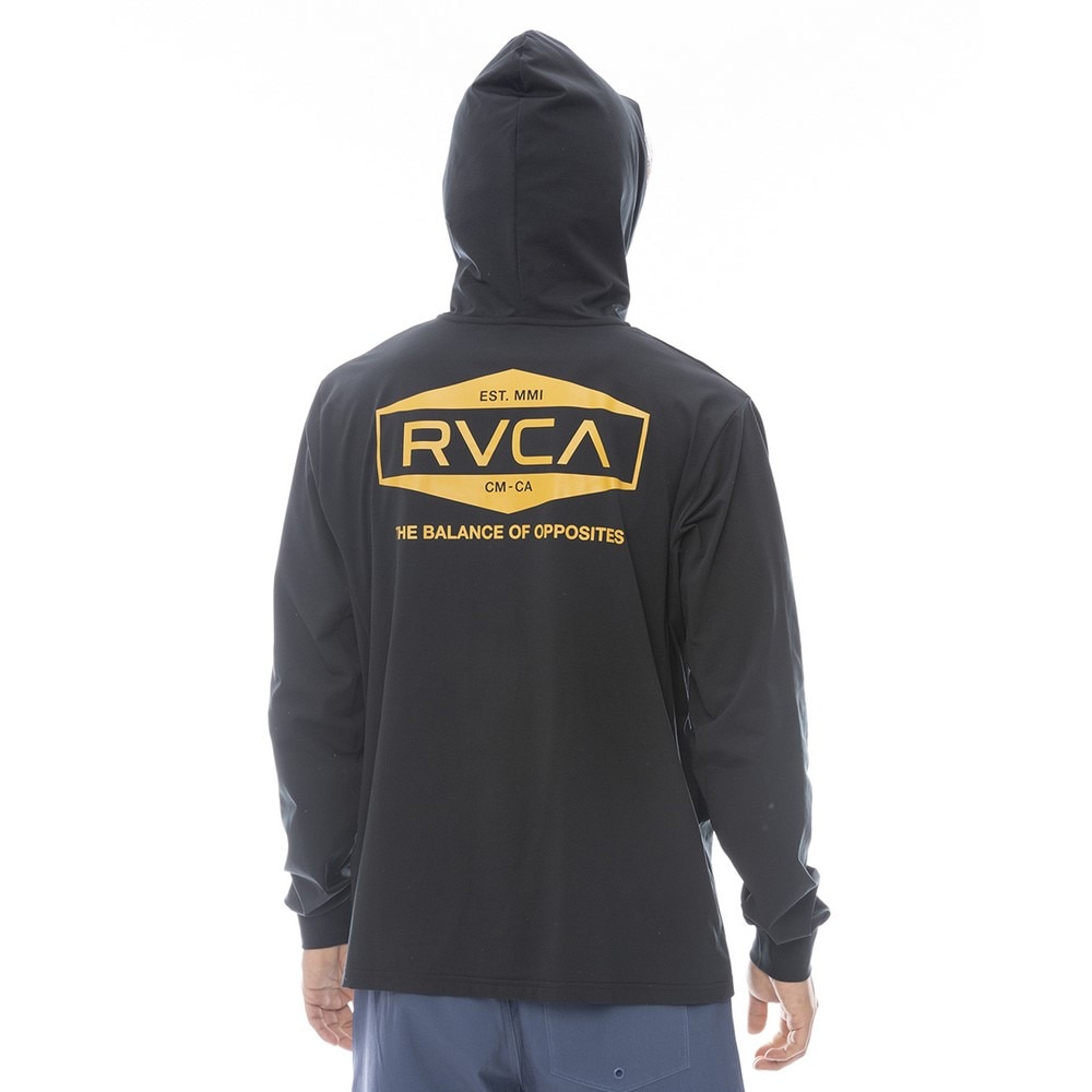 ルーカ（RVCA）（メンズ）ラッシュガード 長袖 HEX BOX サーフ ジップアップフーディー BF041875 BLK