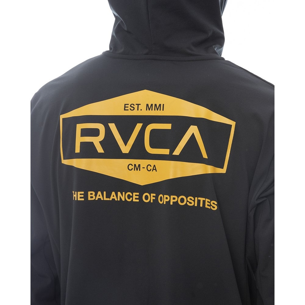 ルーカ（RVCA）（メンズ）ラッシュガード 長袖 HEX BOX サーフ ジップアップフーディー BF041875 BLK