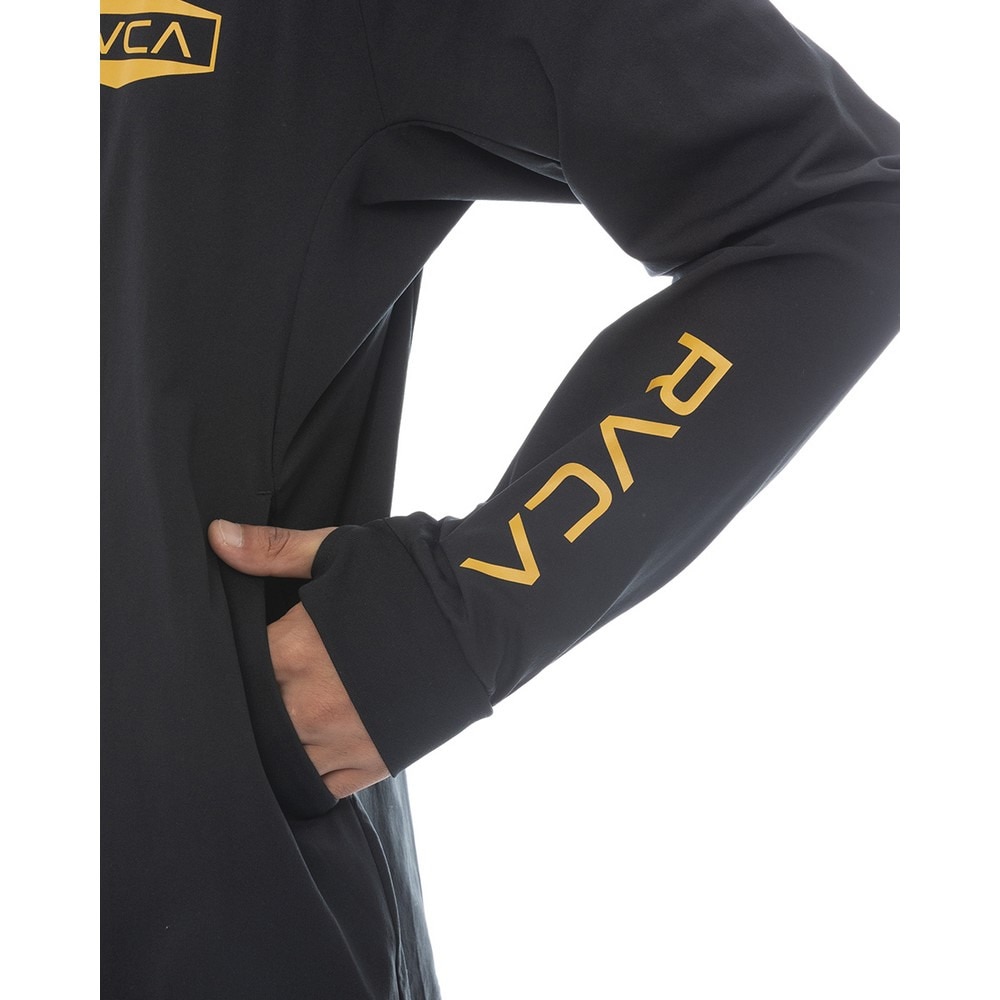 ルーカ（RVCA）（メンズ）ラッシュガード 長袖 HEX BOX サーフ ジップアップフーディー BF041875 BLK