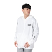 (メンズ)ラッシュガード 長袖 HEX BOX サーフ ジップアップフーディー BF041875 WHT