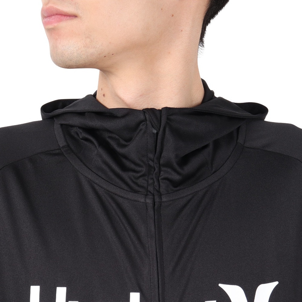 ハーレー（HURLEY）（メンズ）ラッシュガード 長袖 ファントム ワンアンドオンリー フルジップ フーディー MSRG251010-BLK