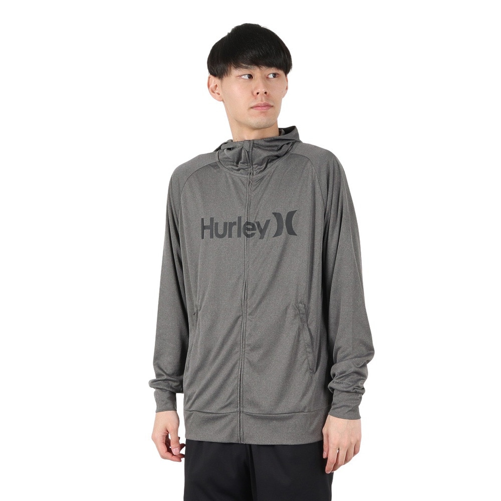 ハーレー（HURLEY）（メンズ）長袖 ファントム ラッシュガード ワンアンドオンリー フルジップ フーディー MSRG251010-CGHT