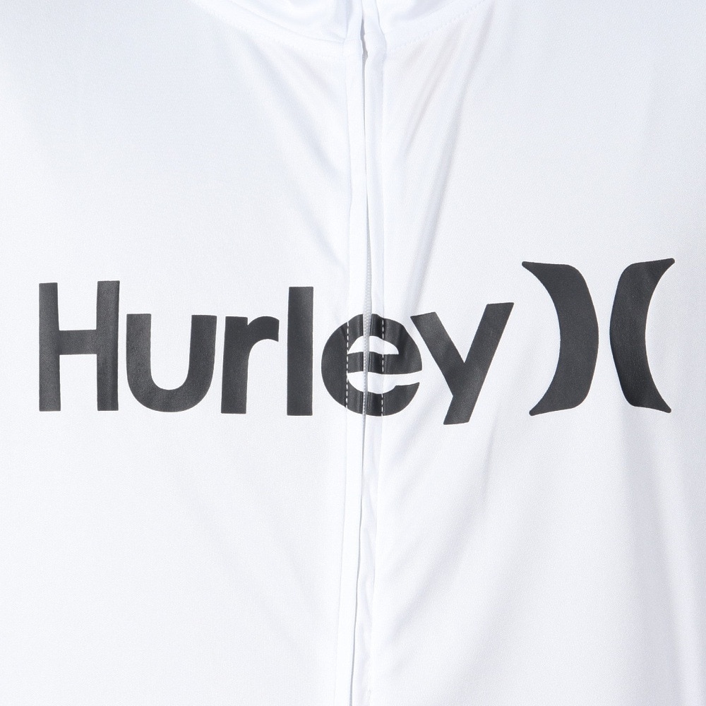 ハーレー（HURLEY）（メンズ）長袖 ファントム ラッシュガード ワンアンドオンリー フルジップ フーディー MSRG251010-WHT