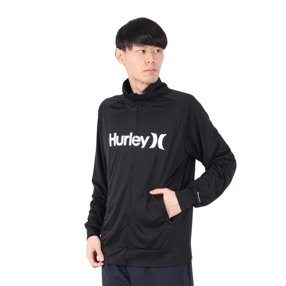 ハーレー（HURLEY）（メンズ）長袖 ファントム ラッシュガード ワンアンドオンリー フルジップ ジャケット MSRG251012-BLK