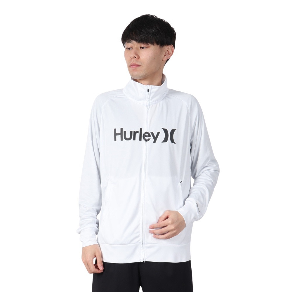 ハーレー（HURLEY）（メンズ）長袖 ファントム ラッシュガード ワンアンドオンリー フルジップ ジャケット MSRG251012-WHT