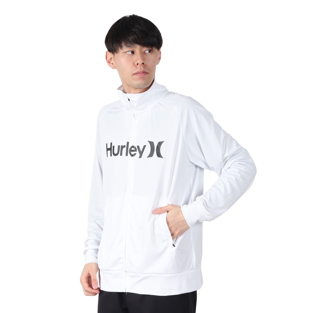 ハーレー（HURLEY）（メンズ）長袖 ファントム ラッシュガード ワンアンドオンリー フルジップ ジャケット MSRG251012-WHT