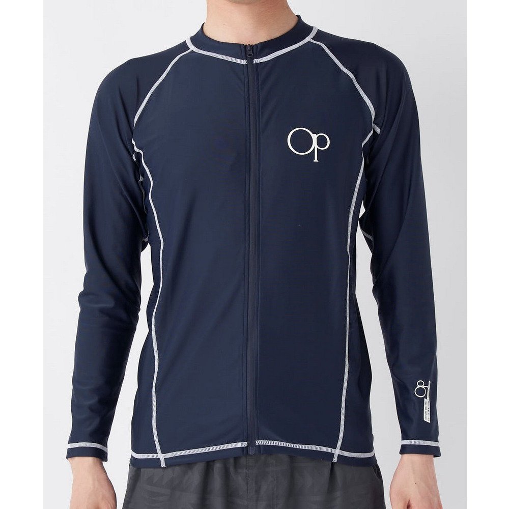 オーシャンパシフィック（Ocean Pacific）（メンズ）定番ジップアップ ロングスリーブラッシュガード 513481NVY