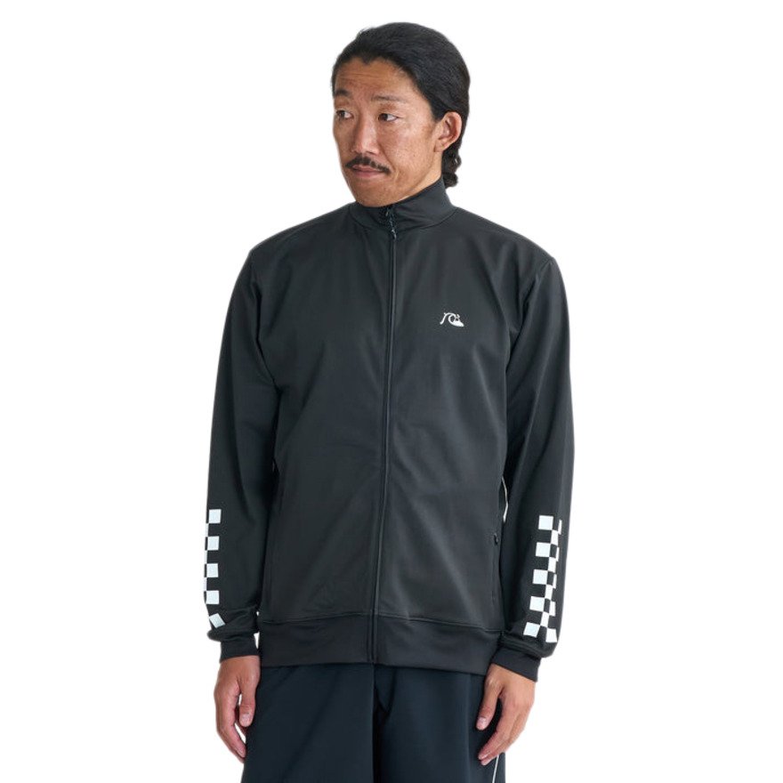 Quiksilver���b�V���K�[�h �`�F�b�J�[ �W�b�v �������b�V���K�[�h 26SPQLY261011BLK�l90