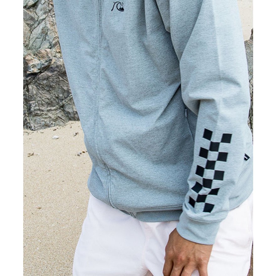クイックシルバー（Quiksilver）（メンズ）ラッシュガード チェッカー ジップ 長袖ラッシュガード 26SPQLY261011HTR