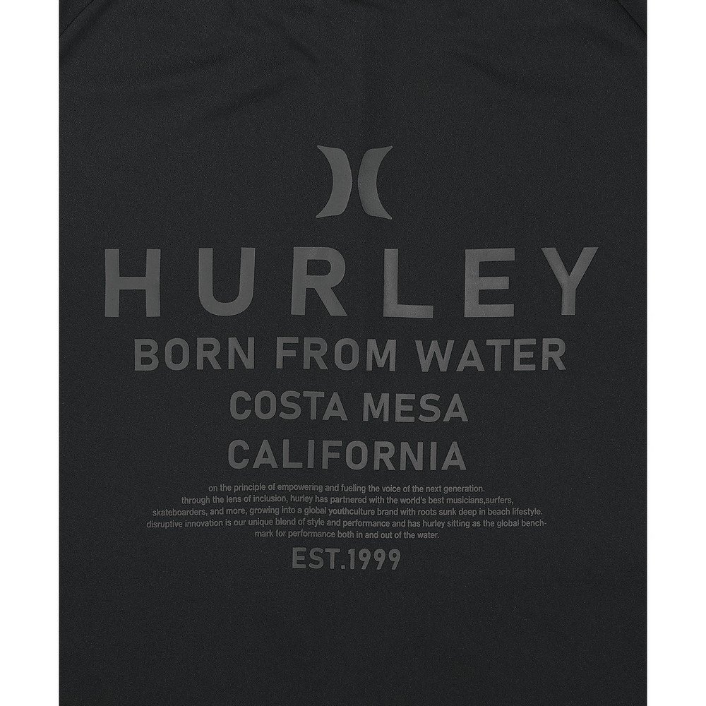 ハーレー（HURLEY）（メンズ）ラッシュガード アーチロゴ ジップアップ フーディ MSRG261060-BKBK