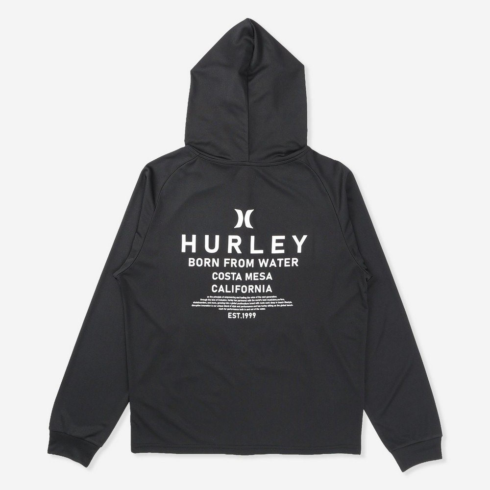 ハーレー（HURLEY）（メンズ）ラッシュガード アーチロゴ ジップアップ フーディ MSRG261060-BKWH