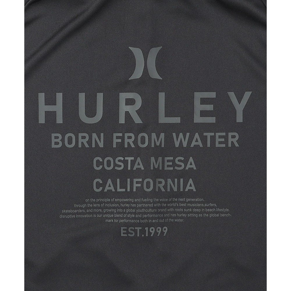 ハーレー（HURLEY）（メンズ）ラッシュガード 長袖 アーチロゴ ジップアップ ジャケット MSRG261061-BKBK