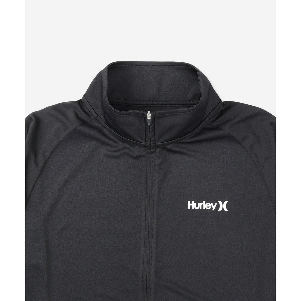 ハーレー（HURLEY）（メンズ）ラッシュガード 長袖 アーチロゴ ジップアップ ジャケット MSRG261061-BKWH