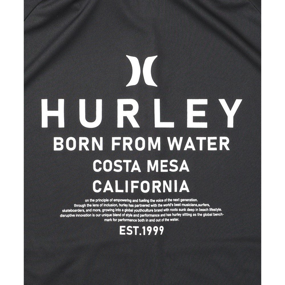 ハーレー（HURLEY）（メンズ）ラッシュガード 長袖 アーチロゴ ジップアップ ジャケット MSRG261061-BKWH