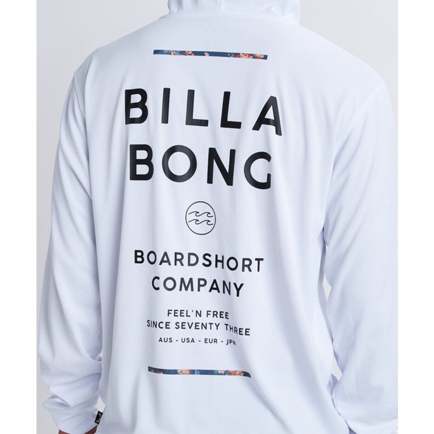 ビラボン（BILLABONG）（メンズ）ジップフードラッシュガード 長袖 RASH ZIP 26SP BG011855 WHT